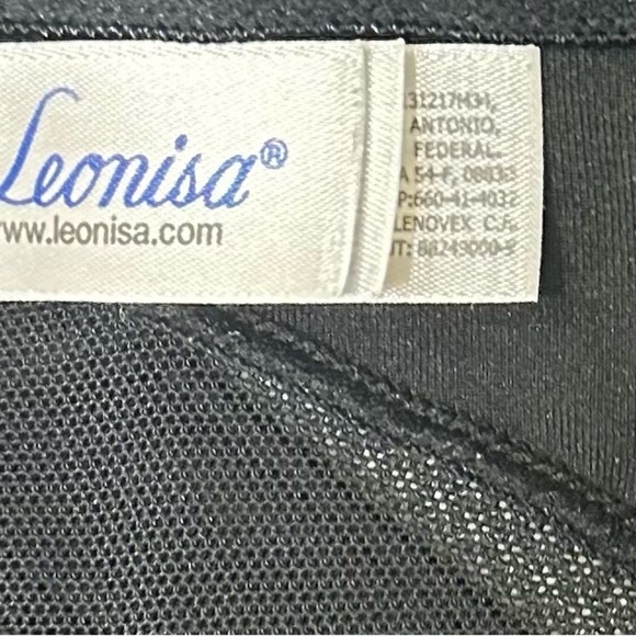 Leonisa Black One Piece Swimsuit with Sheer Mesh Panels - Picture 8 of 10